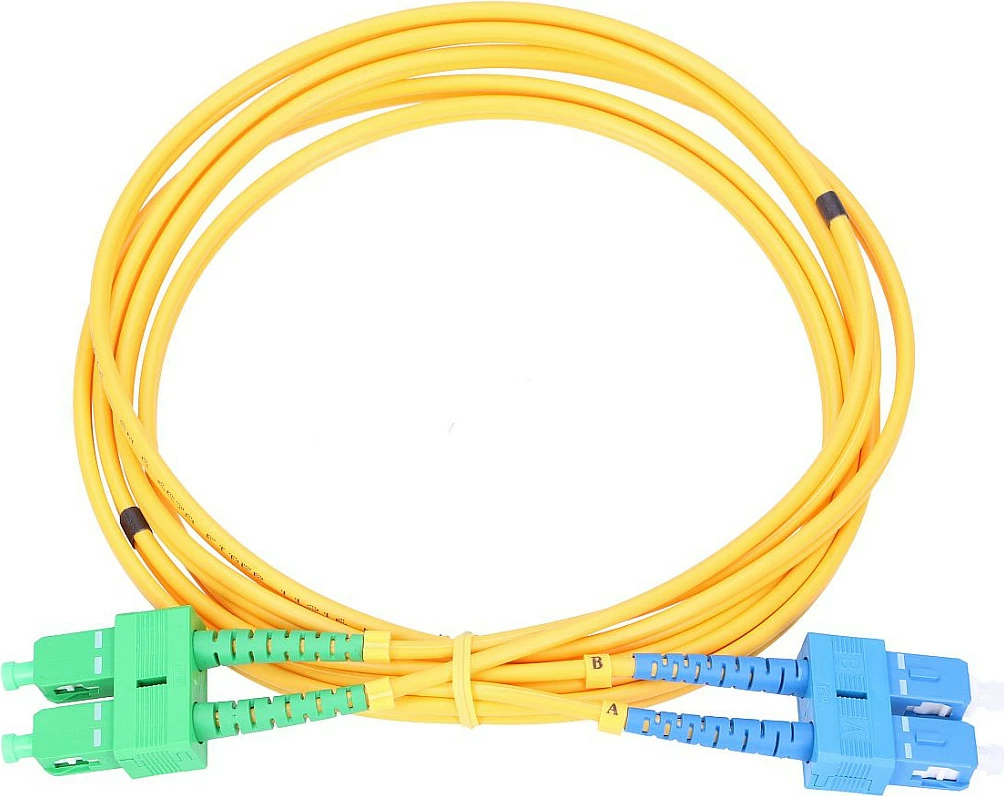 Kabllo patch fibër optike Extralink SC/UPC - SC/APC, duplex, single-mode G.652D, 5m, 3mm, e verdhë