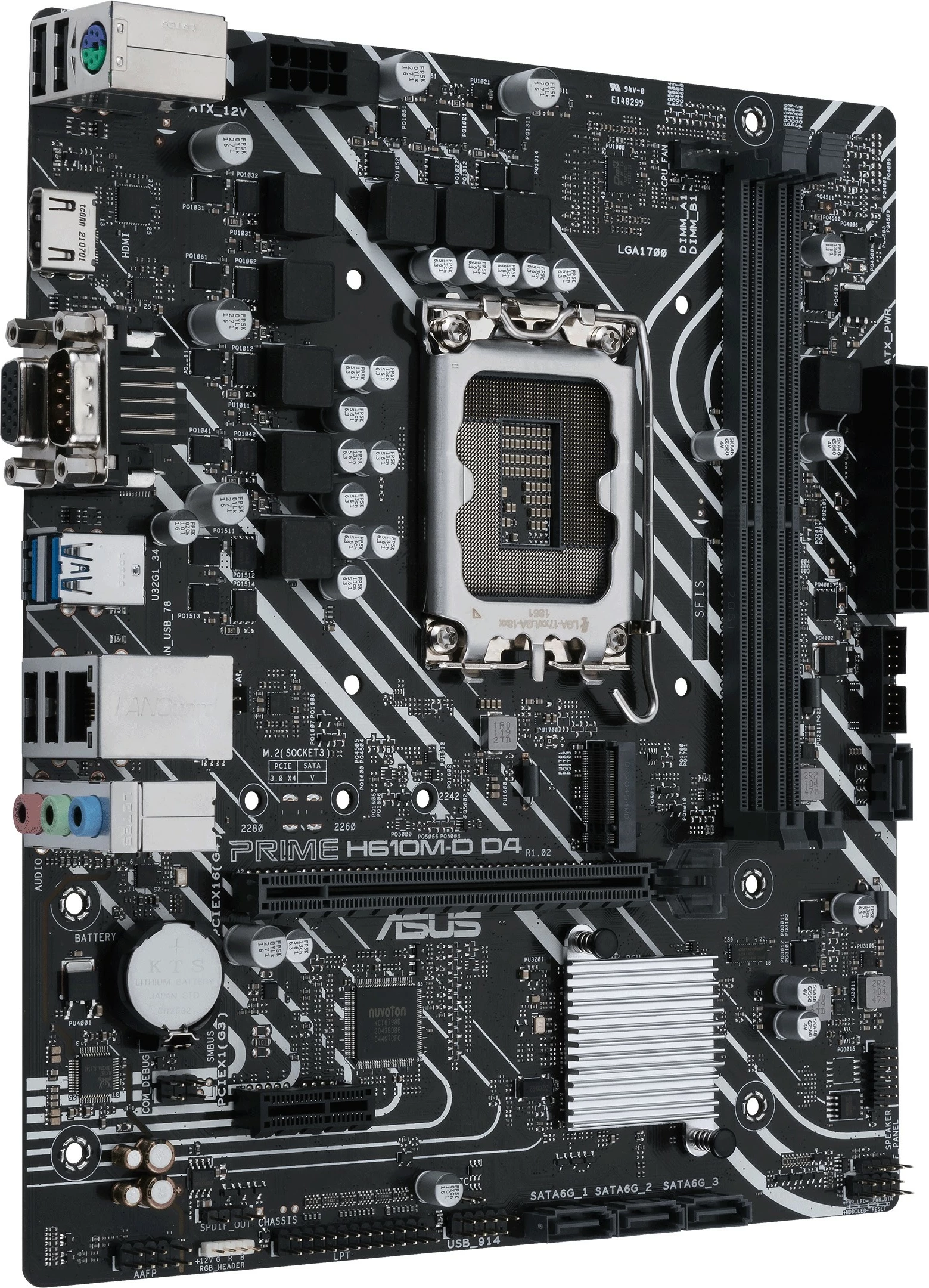 Pllakë amë ASUS PRIME H610M-D D4, LGA 1700, DDR4, micro ATX, e zezë