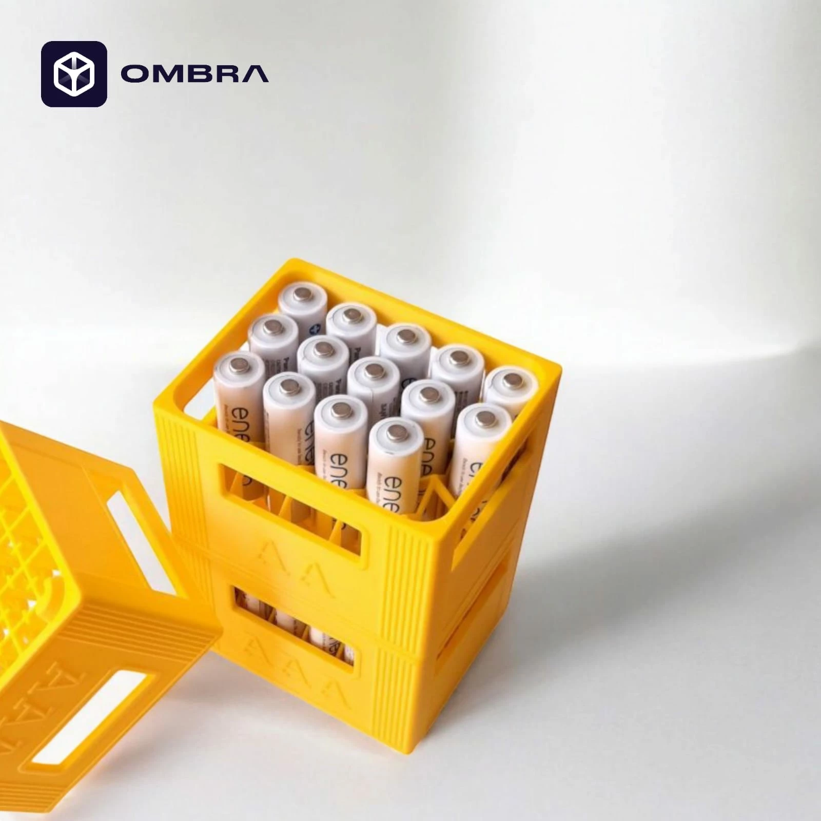 Stackable Battery Crates AA, e verdhë