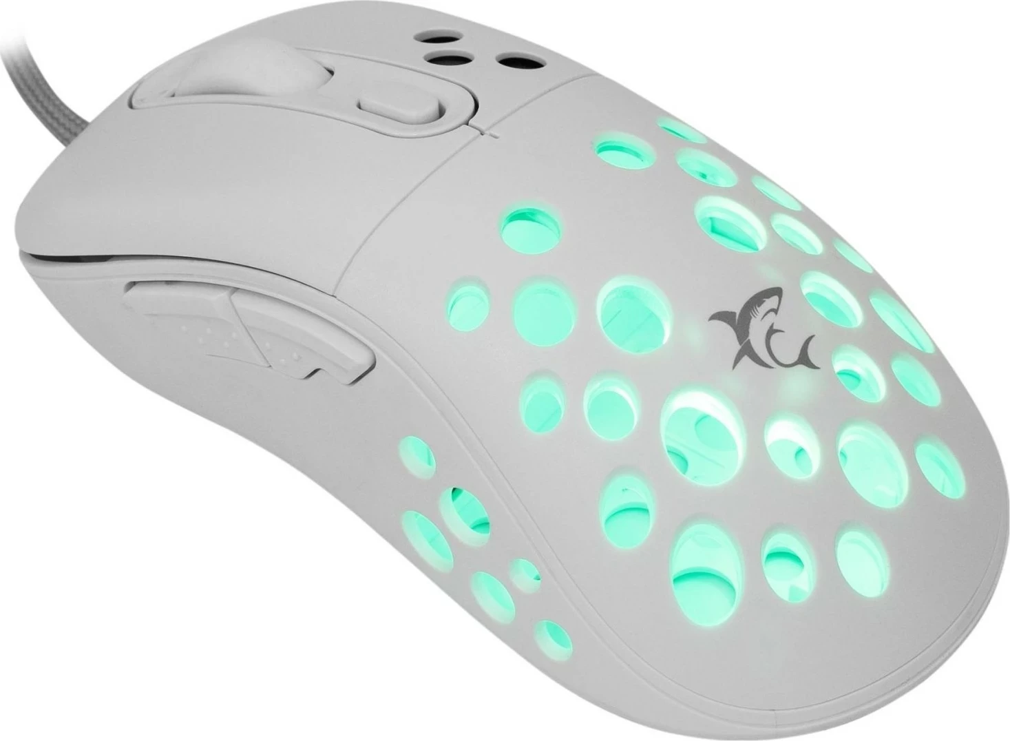 Maus gaming White Shark Azrael, 12800 DPI, RGB, USB, i bardhë