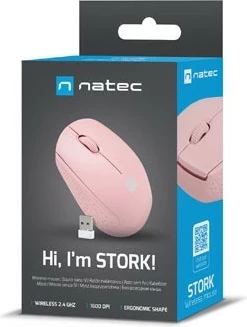 Maus Natec Stork, pa kabllo, rozë