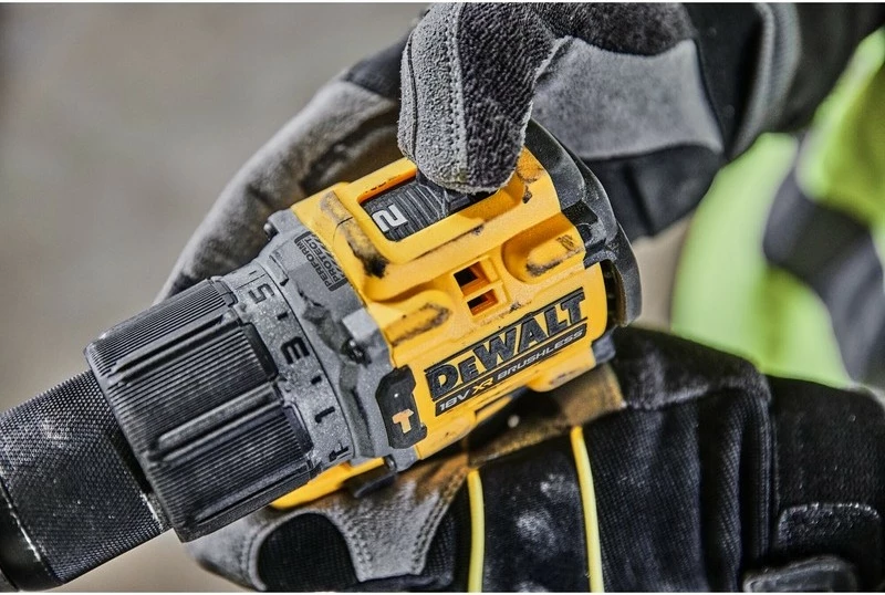 Aku-shurubdrill DeWALT 18V, brushless, 1.3cm, verdhë/zezë