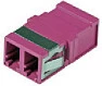 Adapter fibër optike EFB Elektronik LC-LC Duplex OM4, ferulë qeramike, vjollcë