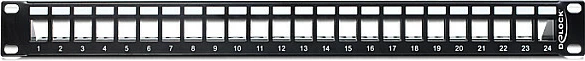 Patch panel DeLOCK 43277, 24 porta Keystone, 1U, 19", i zi