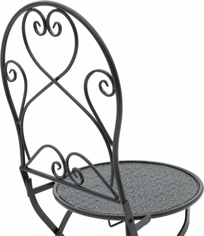 Tavolinë me karrige 3 copë Walen metal i zi