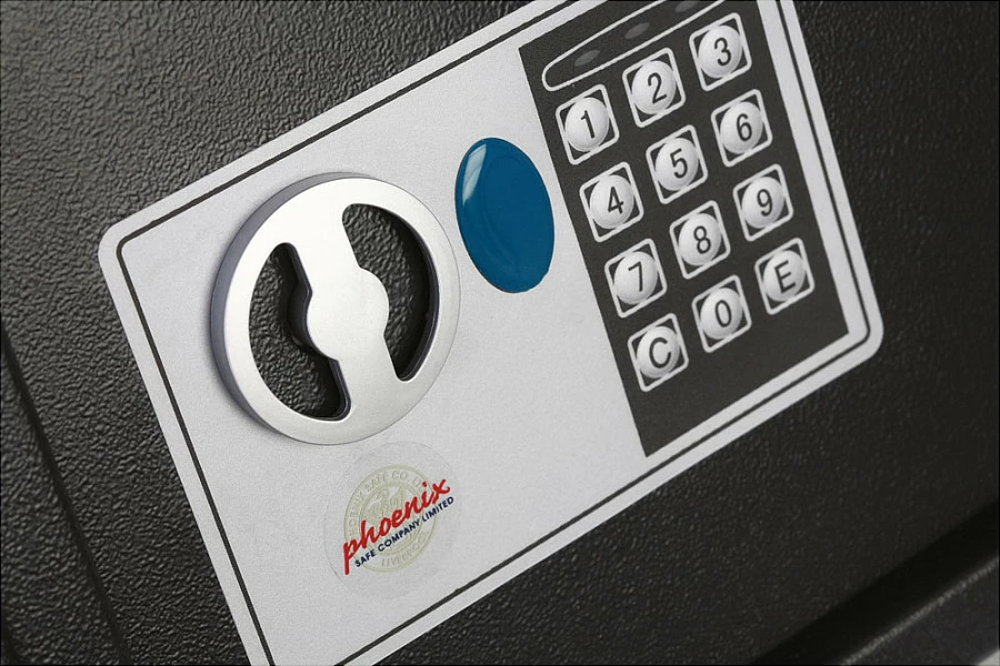 Kasafortë Phoenix SS0721E, 4 L, bravë elektronike, çelik, e zezë