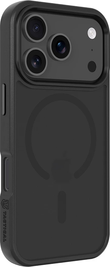 Mbështjellës Tactical MagForce Hyperstealth për iPhone 17 Pro, MagSafe, anti-shock, TPU/PC, transparent - zi (Asphalt)