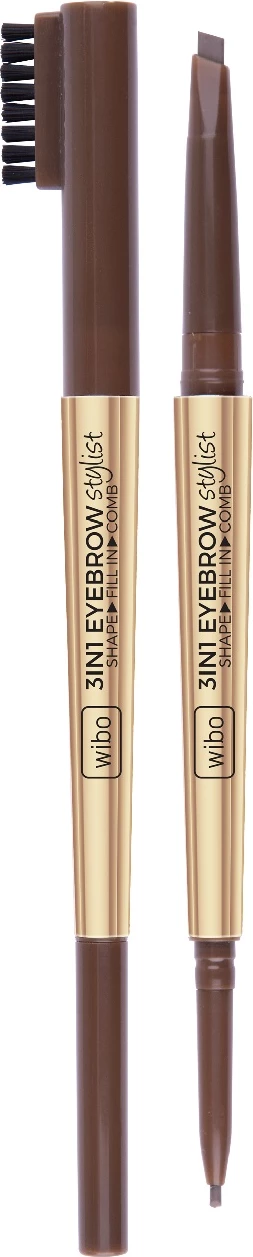Laps për vetulla Wibo 3in1 Eyebrow Stylist 1 Soft Brown, 1 copë