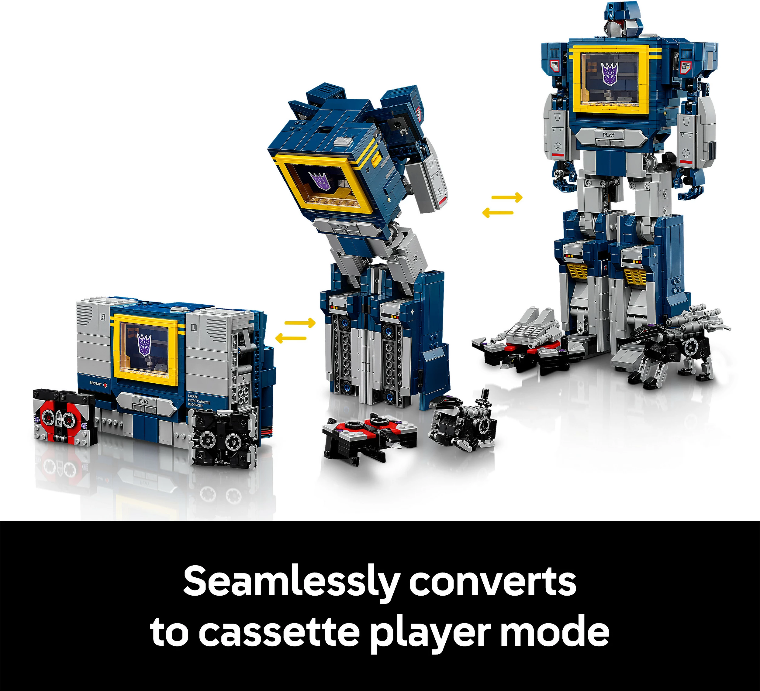 Set ndërtimi LEGO Icons Transformers Soundwave 10358, 1505 pjesë, 18+, multikolor
