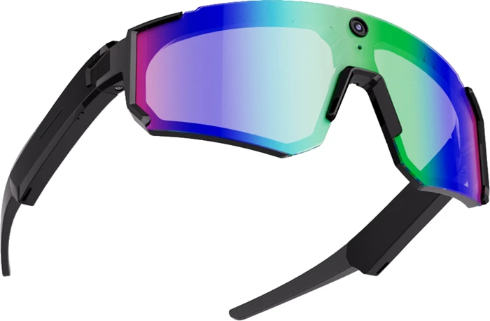 Syze sportive AI Colmi V06, kamerë 8 MP, video 2K (1200p), Bluetooth 5.3 + Wi-Fi, IP54, bateri 260 mAh, të zeza me lente blu
