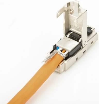 Field Termination Plug CAT 6A ,STP me kapak kundër pluhurit dhe mbrojtje nga përkulja.