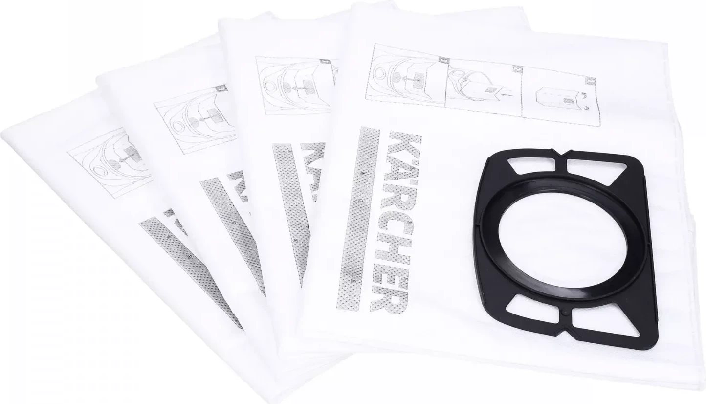 Qese filtri flisi, Karcher, 2.863-314.0, 3 shtresa, për WD 2 Plus/WD 3/KWD 1-3/SE 4001-4002, paketë 4 copë 6