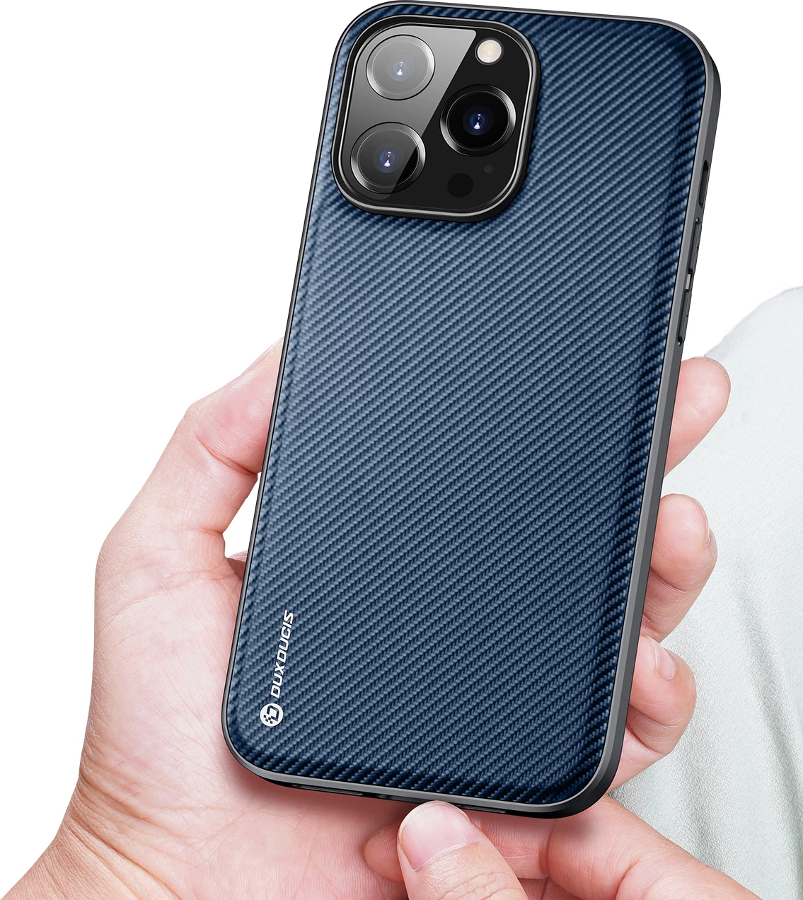 Mbështjellës Dux Ducis Fino për iPhone 14 Pro Max, najlon, kaltër