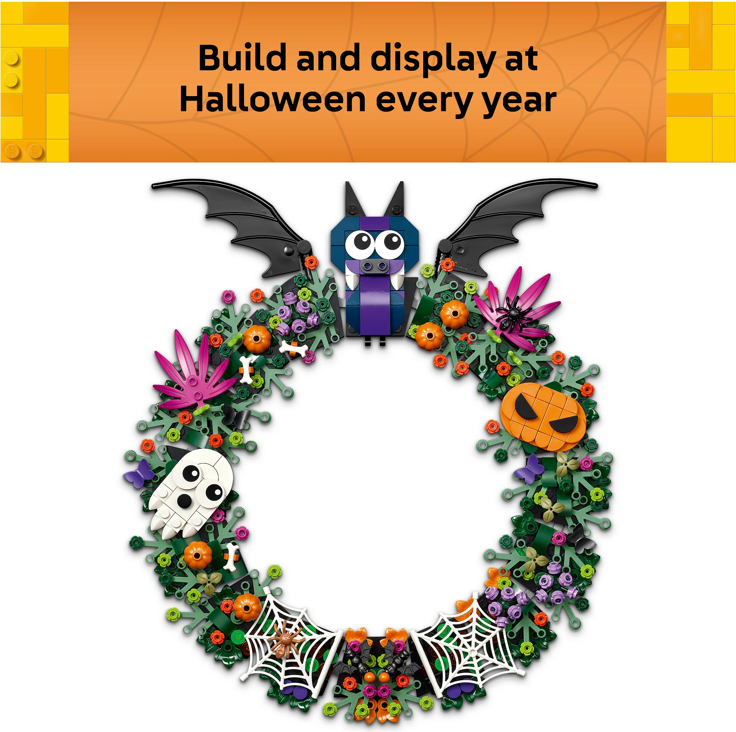 Set LEGO Halloween Wreath 40825, 617 copë, 12+, shumëngjyrësh