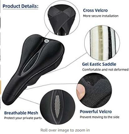 Mbulesë xheli për sedilje biçiklete Rockbros LF047-B, madhësia L, e zezë