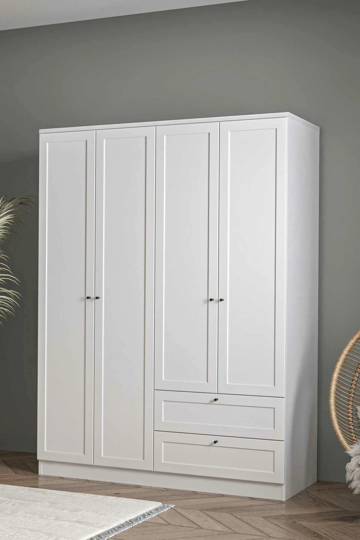Dollap Skye Decor, i bardhë, 182cm