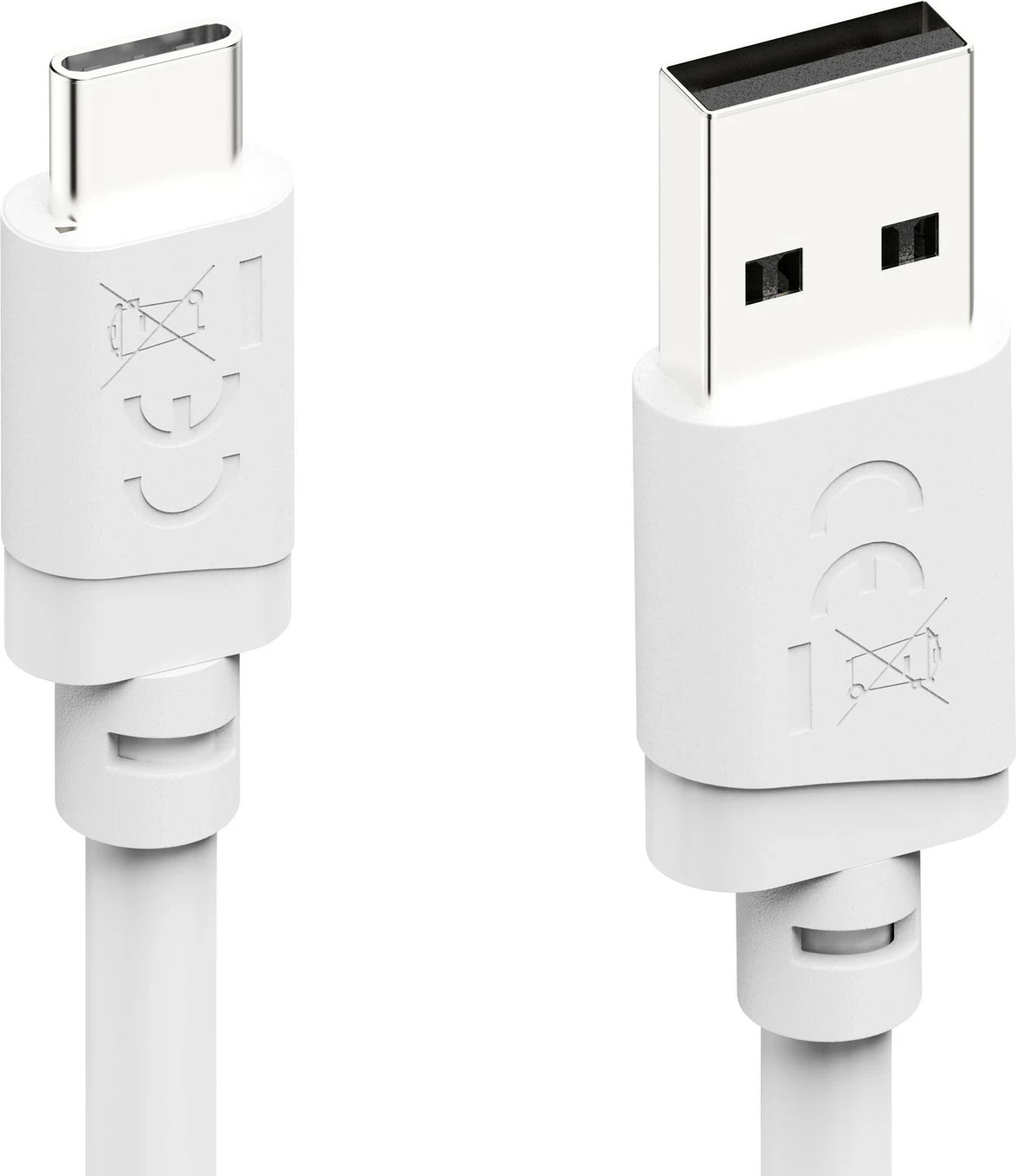 Kabllo karikimi Hama USB-A në USB-C, 2 m, e bardhë