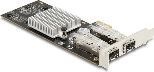 Kartelë rrjeti PCIe DeLOCK Intel I350, 2x SFP, Gigabit 1Gbps, e brendshme, e zezë