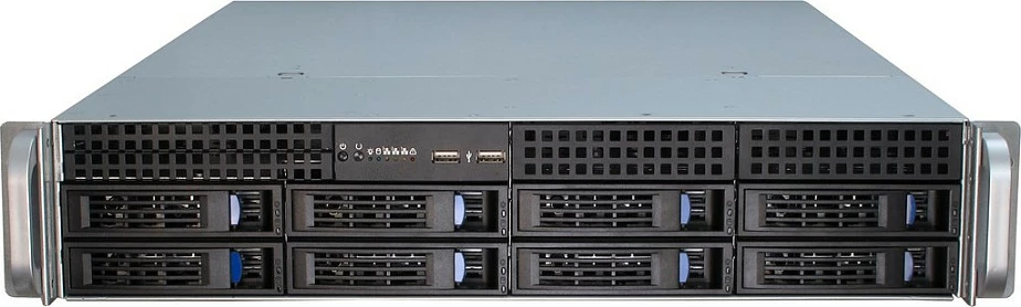 Kasë serveri Inter-Tech IPC 2U-2408, Rack 19", 2U, Hot-swap, 10x 2.5" + 2x 3.5", e zezë/inox