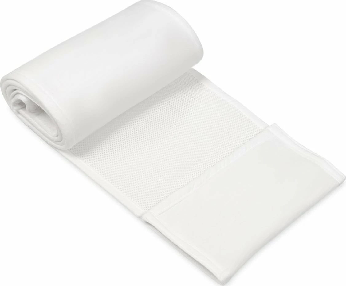 Mbrojtës anësor sigurie për krevat bebe BabyMatex Bump Air 30 x 360 cm, i bardhë