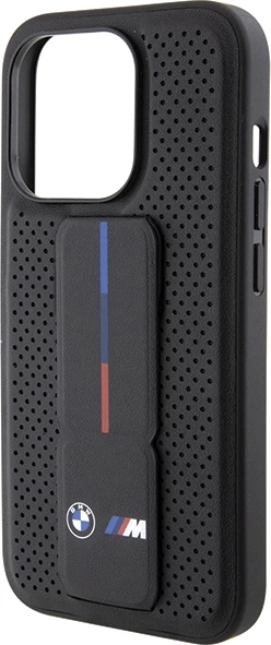Mbështjellës BMW Grip Stand Smooth & Perforated për iPhone 15 Pro Max, i zi