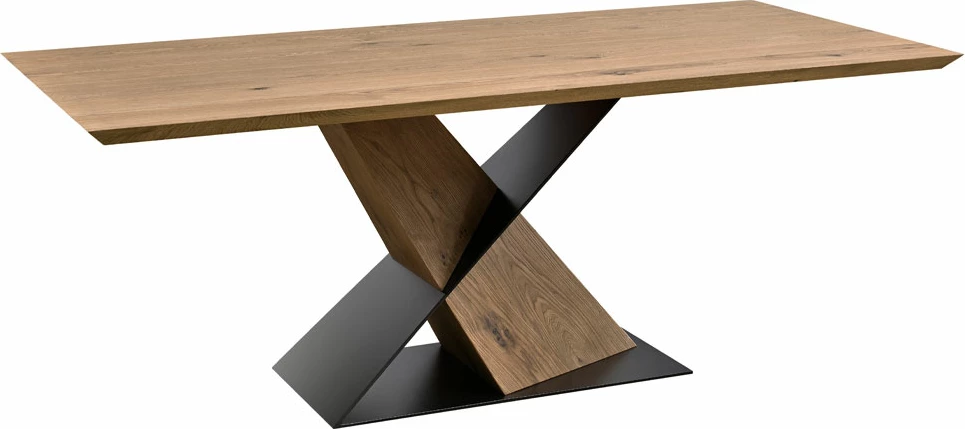 Tavolinë moderne DELUX, ngjyrë natyrale, 195x95x76