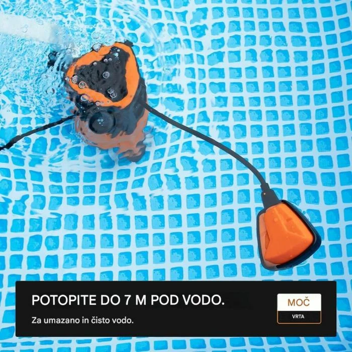 Pompë zhytëse uji VonHaus 3500145 400 W, 7500 L/orë, zorrë 8 m, kabllo 10 m, e zezë