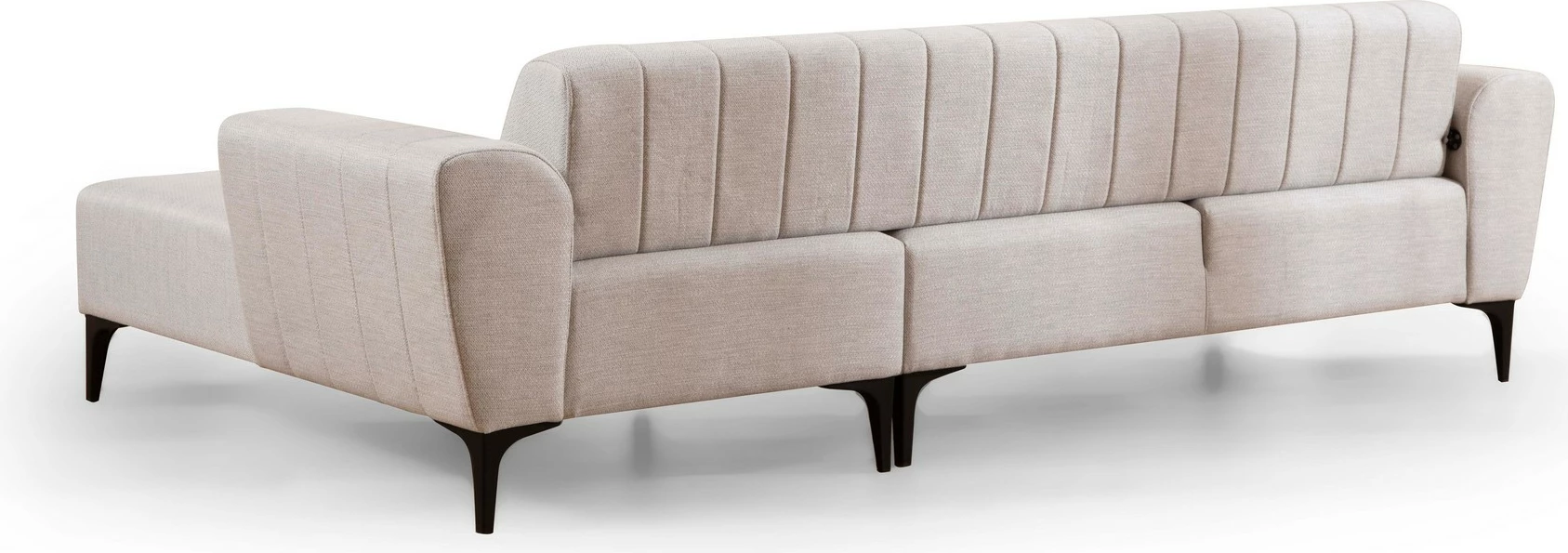 Kënd divan-krevat Hamlet, ngjyrë ecru, këndi djathtë