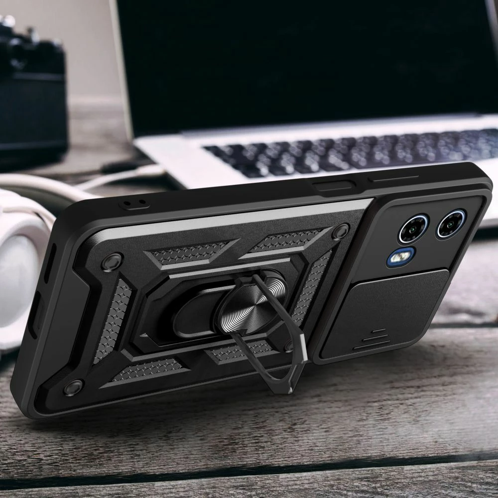 Mbështjellës Tech-Protect Camshield Pro për Motorola Moto G85 5G, i zi