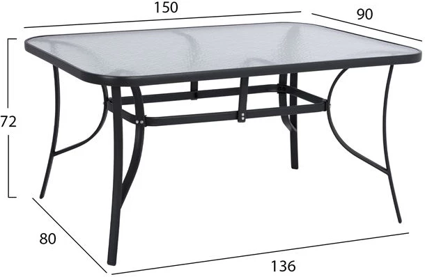 Set kopshti tavolinë & karrige FH10561.01, 7 pjesë, hiri