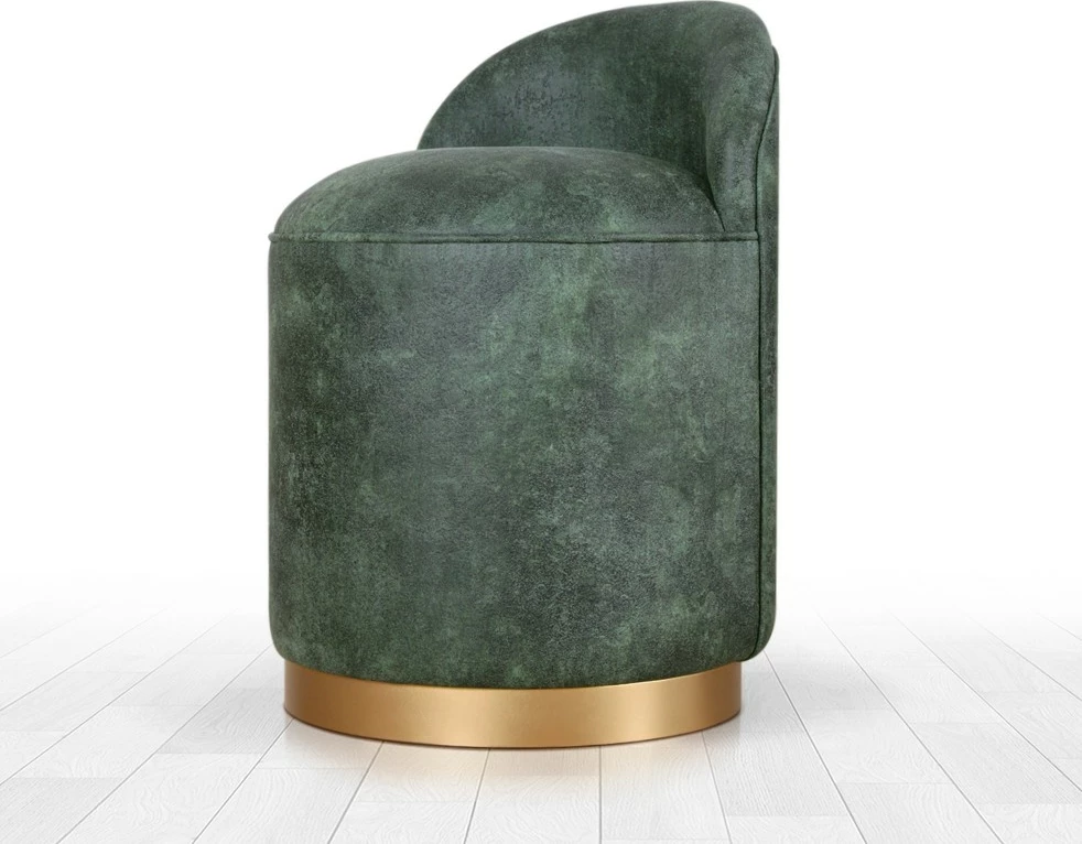 Puf Atelier del Sofa, Luton, lëkurë nubuck, ngjyrë e gjelbër