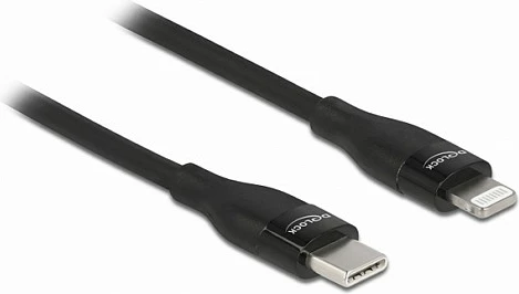 Kabllo DeLOCK USB-C në Lightning, 0.5 m, MFi, e zezë