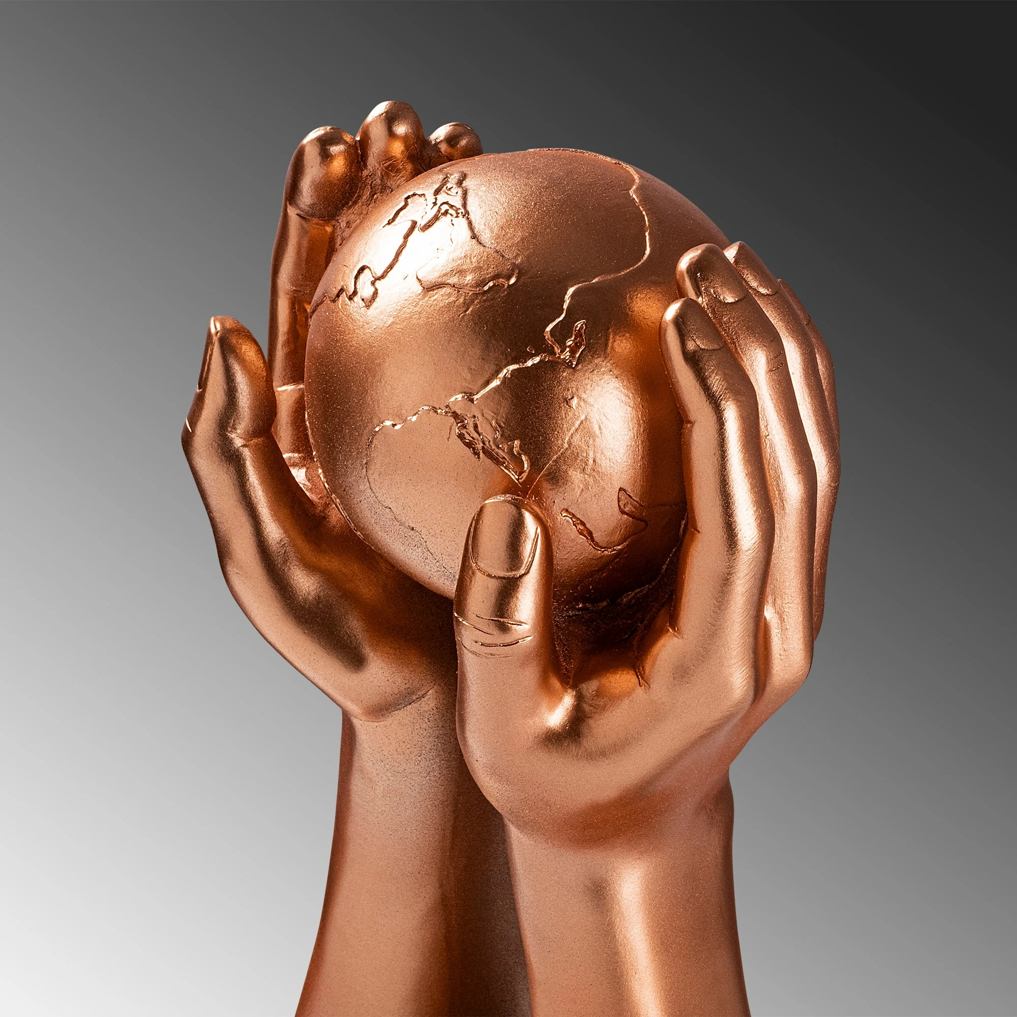 Objekt dekorativ Aberto Design, Global, bronz, 18x30x9cm