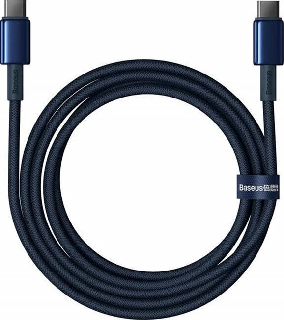 Kabllo USB-C në USB-C Baseus Tungsten Gold P10319800321-04 2m PD 100W 5A, kaltër