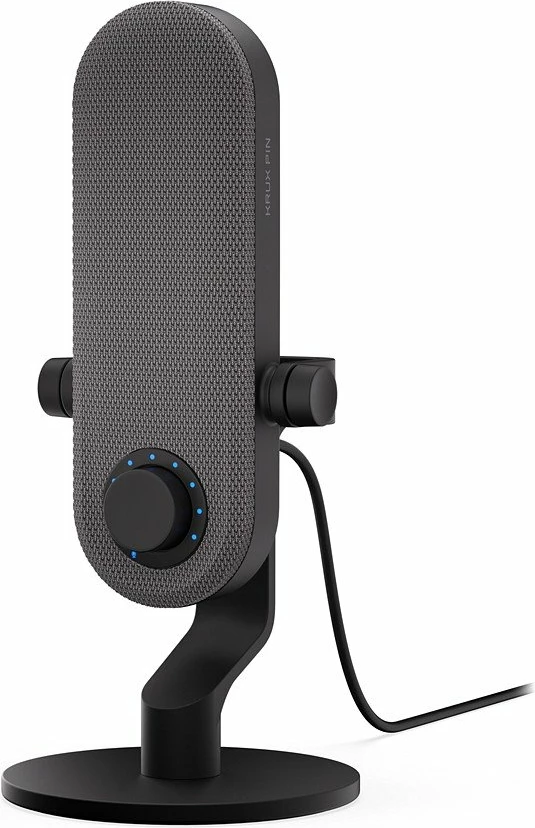 Mikrofon Krux Pin KRXC018, USB/USB-C, kardioid, 3.5 mm monitorim, i zi