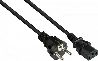 Kabllo rryme GoodConnections Alcasa P0030-S050, Schuko E+F në IEC C13, 5 m, 250 V/10 A, e zezë