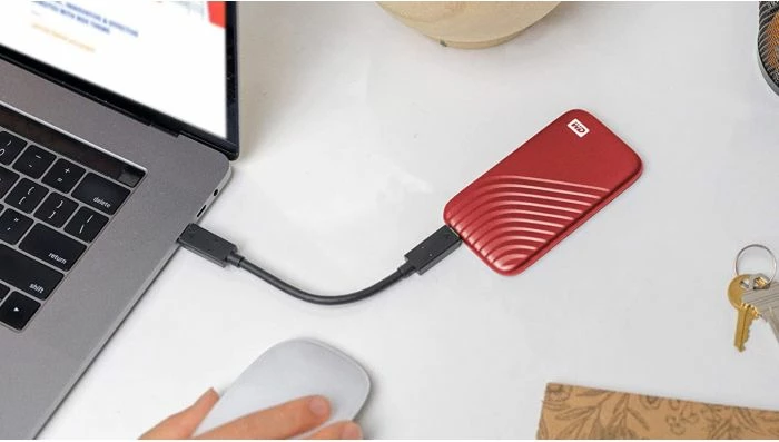 Disk SSD i jashtëm SanDisk My Passport 1TB NVMe USB 3.2 Gen 2, i kuq