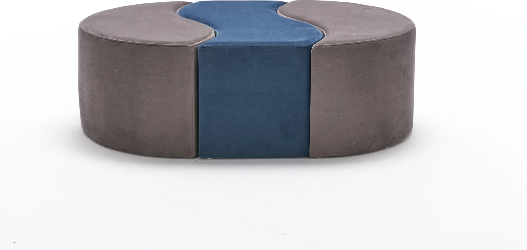 Puf Atelier del Sofa Alya, ngjyrë mink dhe kaltër