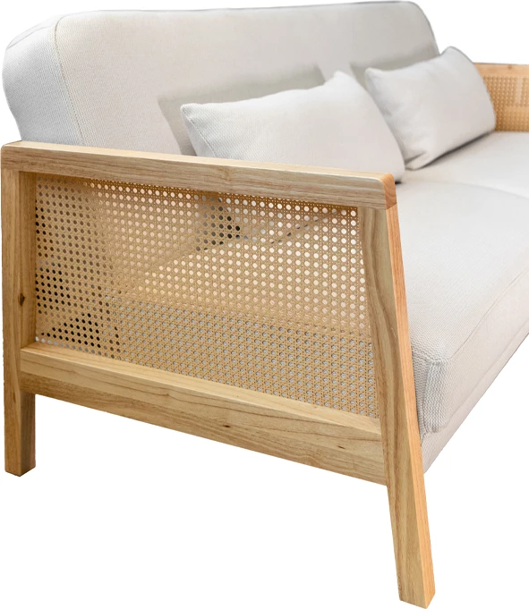 Divan-krevat Ammos, 3 vende, ngjyrë e bardhë e çelët, 196x82x81cm