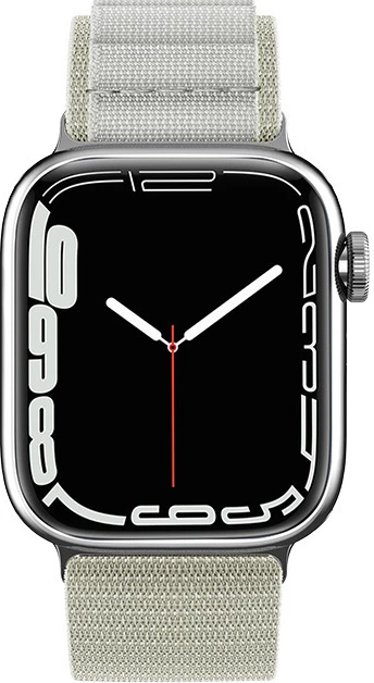 Rrip Alpine për Apple Watch Hurtel, plastikë, kapëse çeliku, 38/40/41 mm, argjend