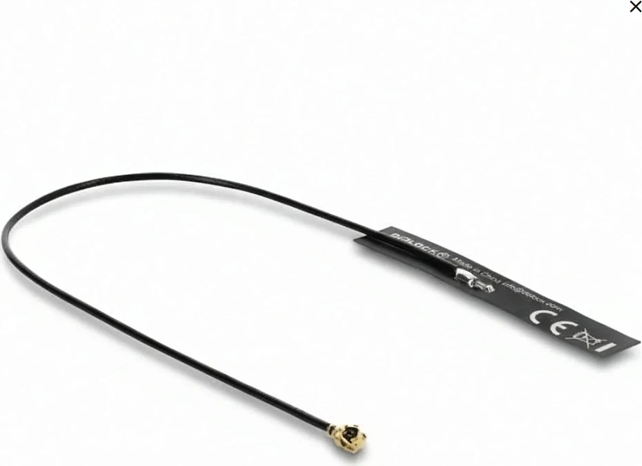 Antenë WiFi DeLOCK 2.4GHz I-PEX MHF I, 3.4dBi, kabllo 18cm, montim me ngjitje