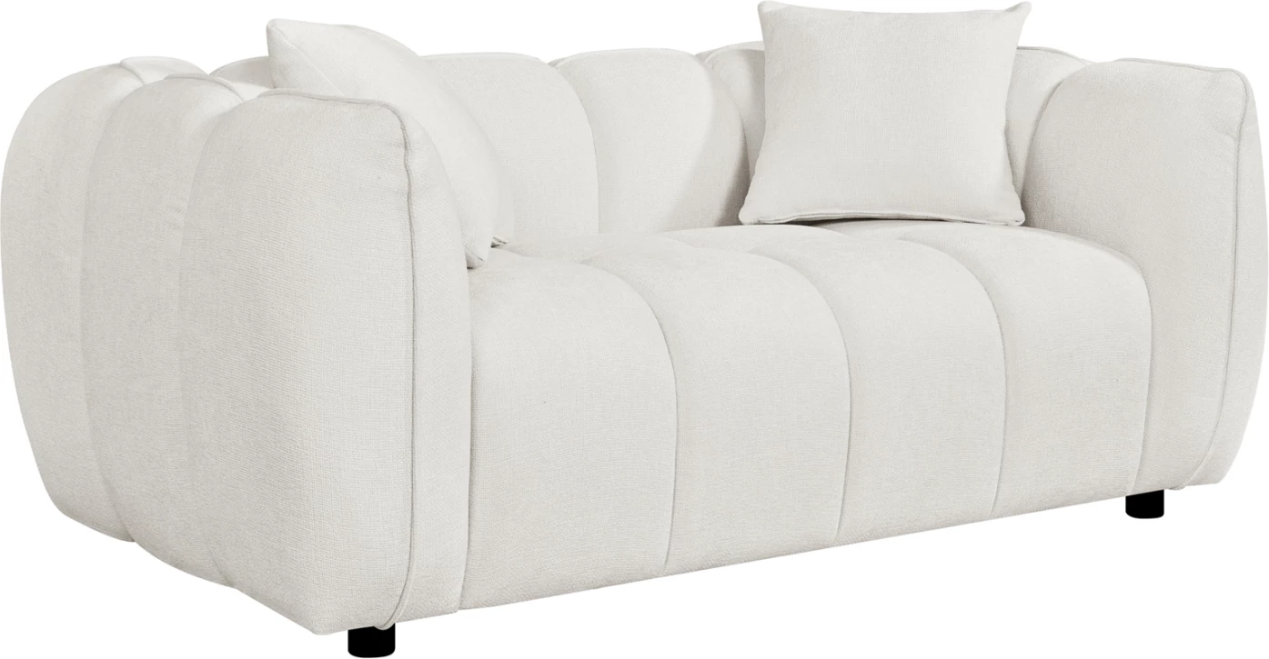 Divan dy vendësh LYKKE, stof ecru, FH3324.02, 172x89x70cm