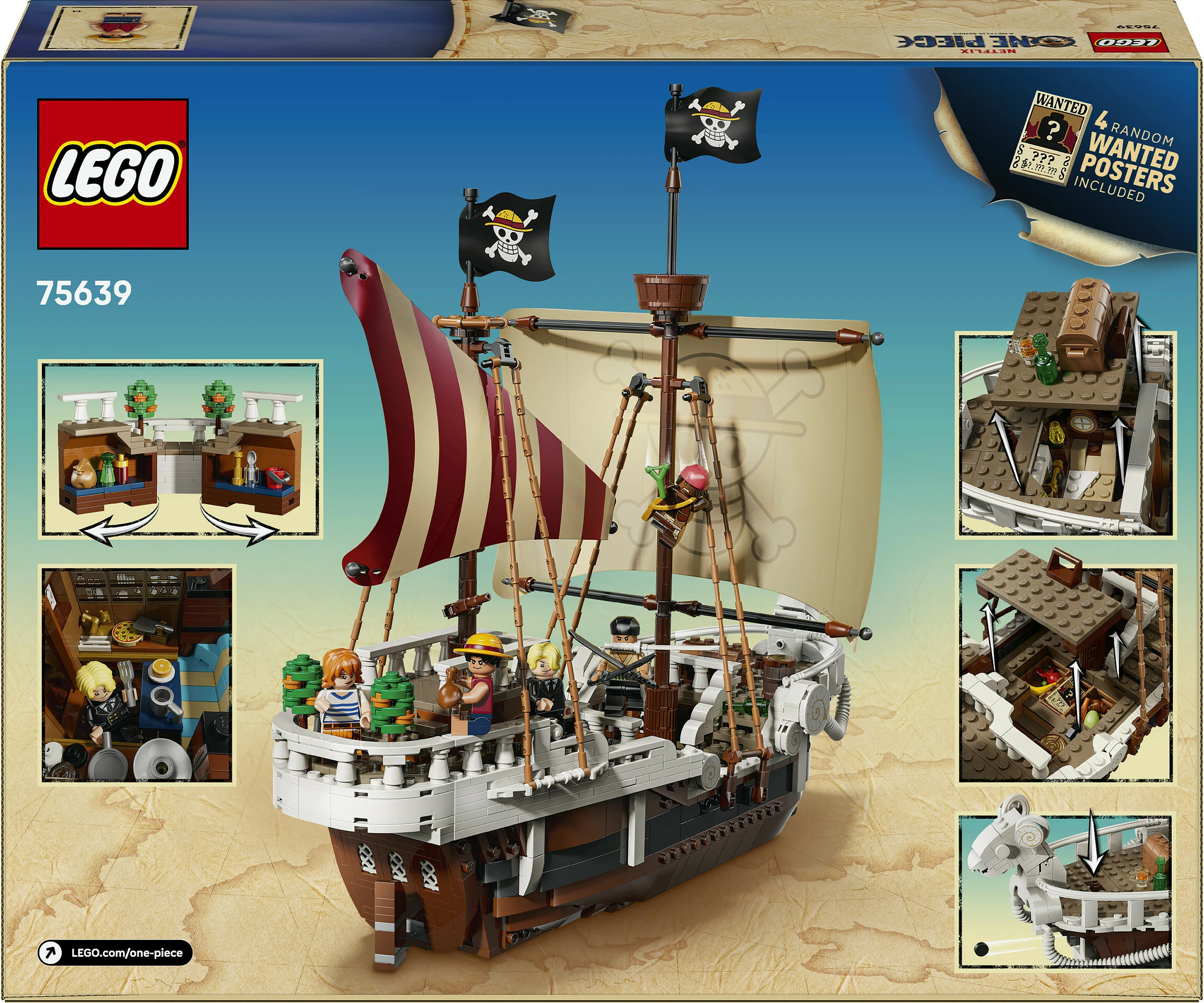 Set ndërtimi LEGO ONE PIECE The Going Merry Pirate Ship 75639, 1376 pjesë, 10+, multikolor