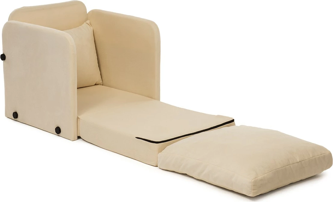 Krevat-karrige një vendës, Atelier del Sofa, Saga Single, krem