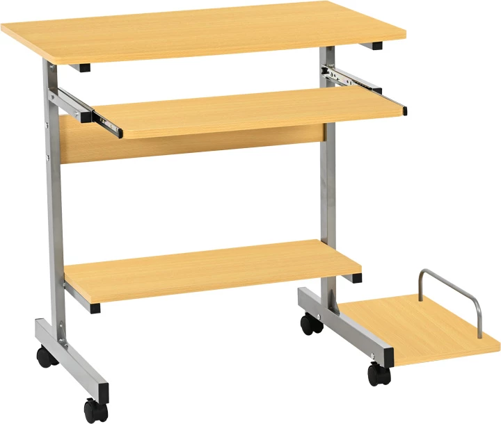 Tavolinë kompjuteri Veronce, ngjyrë natyrale, skelet metalik, 89x47x71cm