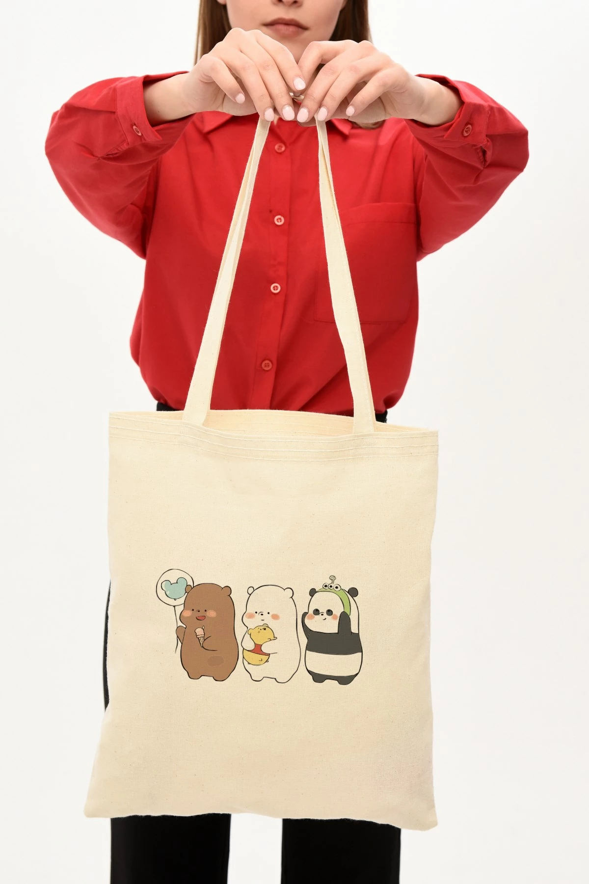 Çantë tote Zoozie Bags, krem, 1021