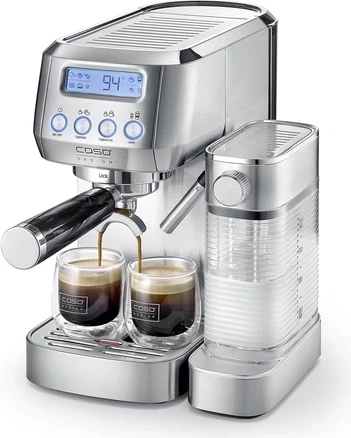 Aparat espresso CASO EspressoGourmet Latte 1821 1350W 20 bar 1.3L/700ml, ngjyrë argjendtë