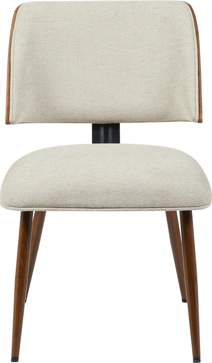 Karrige Ubane, material teddy bezhë, këmbë metalike ngjyrë arre, 53x62.5x85cm