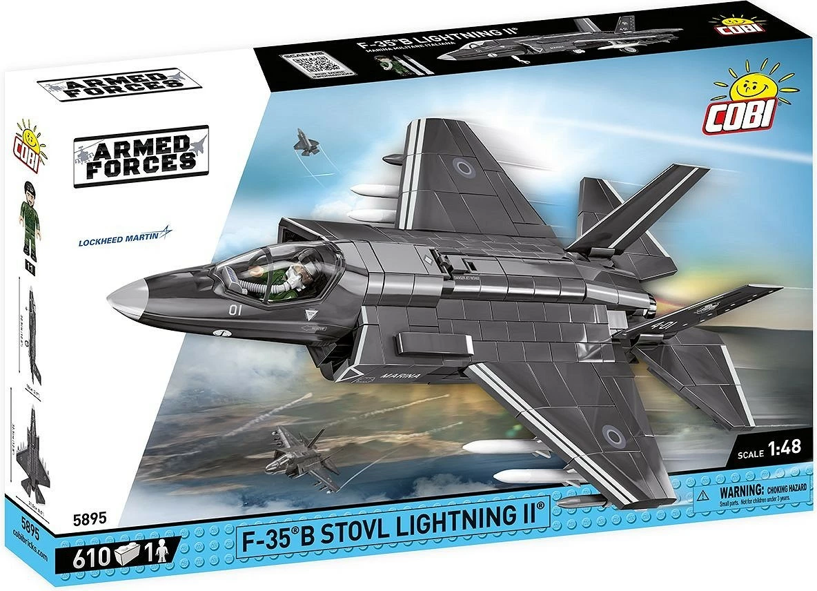 Set blloqesh Cobi Klocki F-35B Stovl Lightning II, 610 pjesë, gri