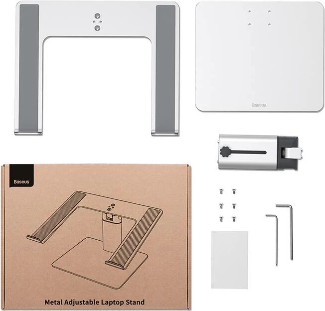 Mbajtës laptopi Baseus LUJS000012, i rregullueshëm, 11-17", argjendtë